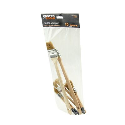 FASTER TOOLS Komplet pędzli 10 szt.