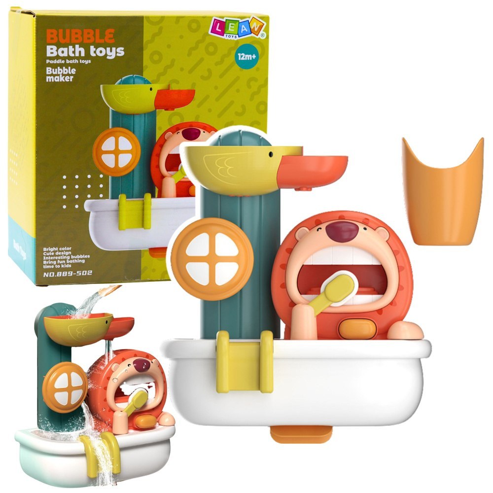 Zabawka Do Kąpieli Maszynka Do Robienia Piany Lew Kaczka LEAN Toys