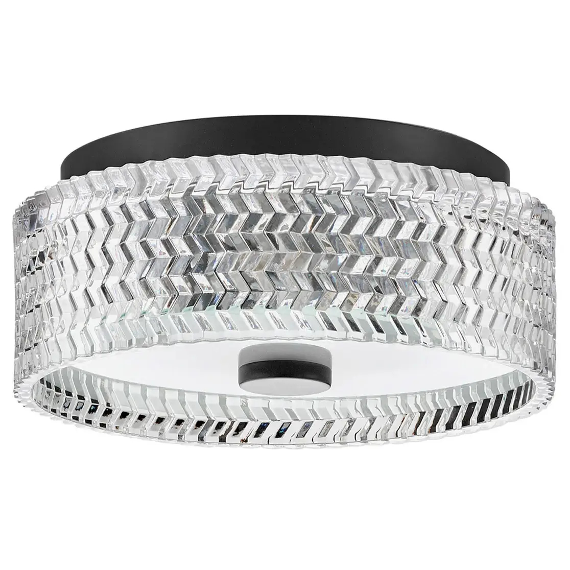 Glamour sufitowa lampa Elle HK-ELLE-F-S-BK kryształowa czarna