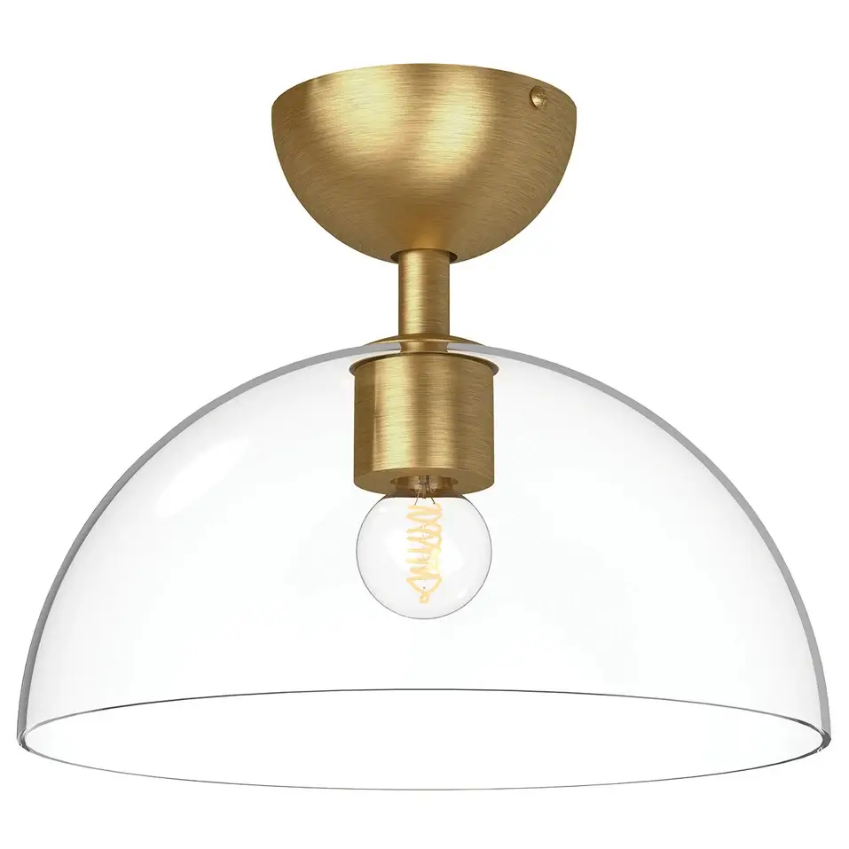 Minimalistyczna sufitowa lampa Jude ALM-JUDE-SF-GD-CL szklana złota