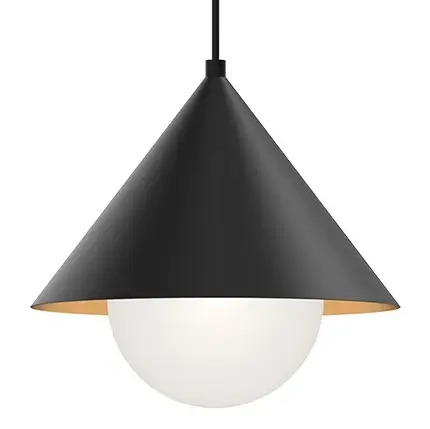 Modernistyczna lampa wisząca Remyck ALM-REMYCK-P-BK nad blat czarna