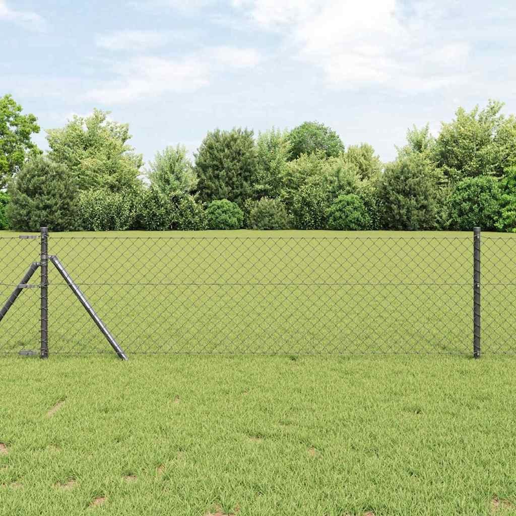 Lumarko Ogrodzenie z siatki Szary 10 x 0.8 m Stal