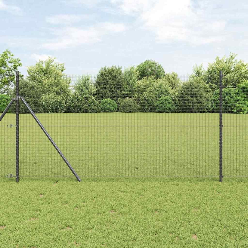 Spawana siatka ogrodzeniowa Szary 1.2 x 25 m Stal