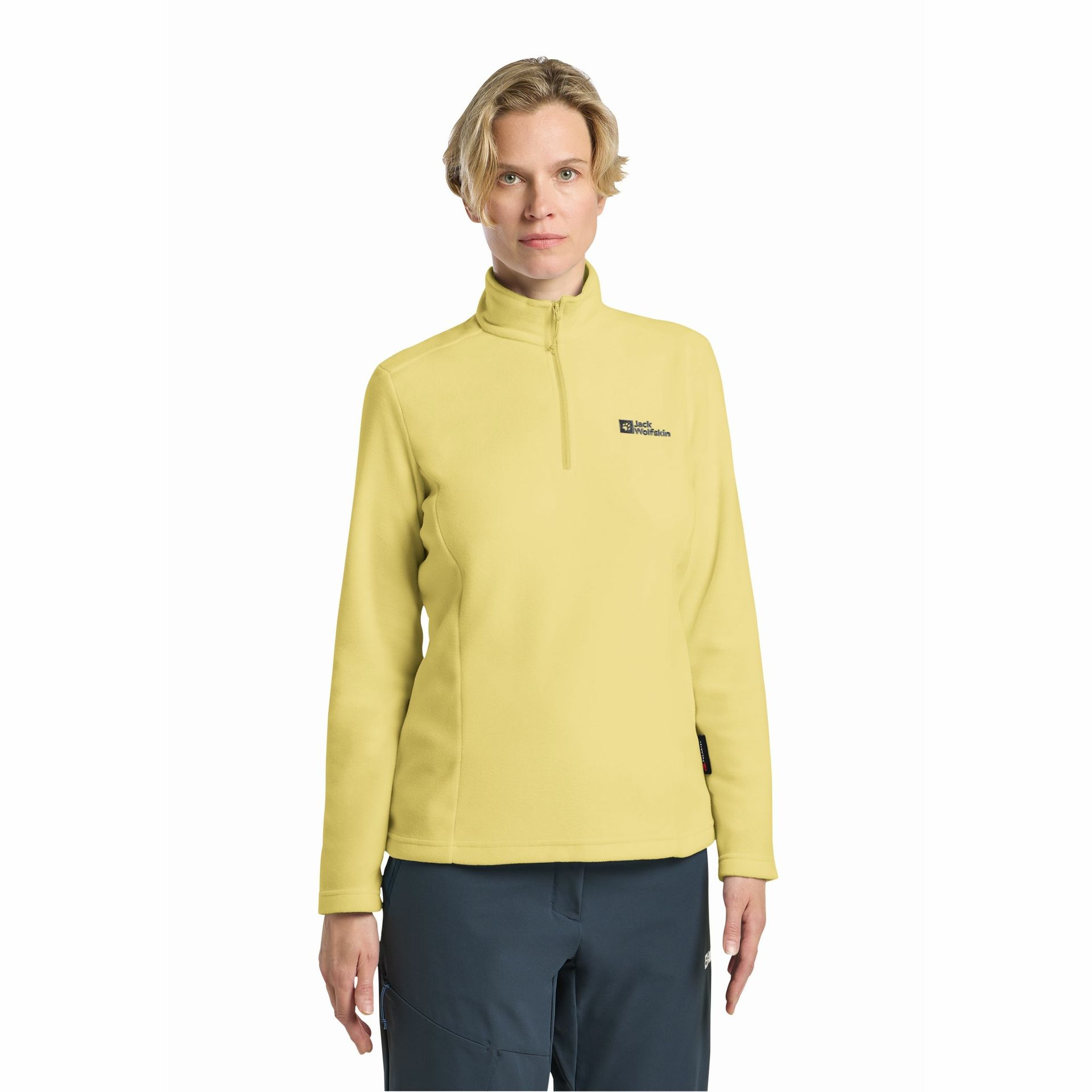 Damska bluza polarowa Jack Wolfskin TAUNUS HZ W lemon ice - S