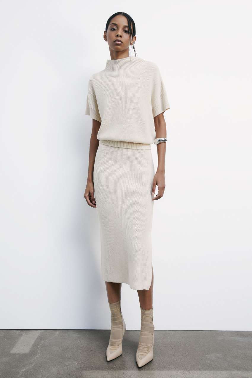 Dzianinowa spódnica midi „ESSENTIAL