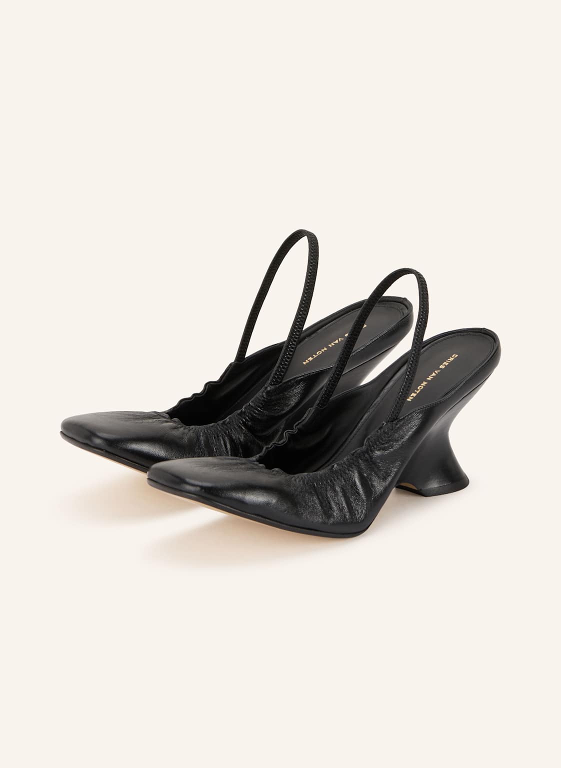Dries Van Noten Czółenka Z Odkrytą Piętą schwarz