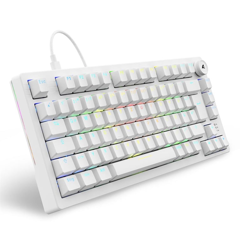 Sharkoon SGK25 QWERTZ Niemiecki Biały