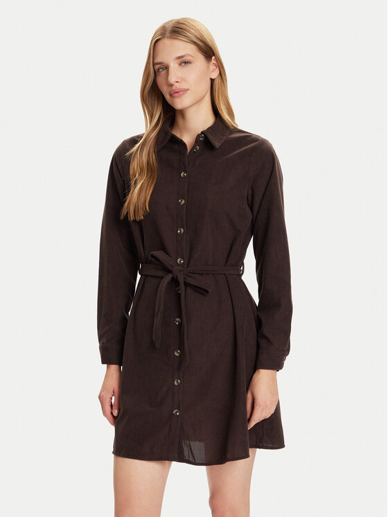 Vero Moda Sukienka koszulowa Elly 10334288 Brązowy Regular Fit