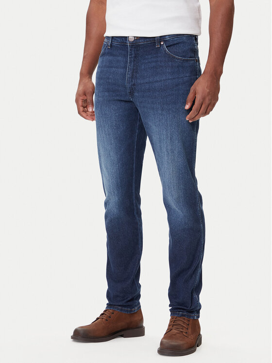 Wrangler Jeansy River 112370922 Granatowy Slim Fit