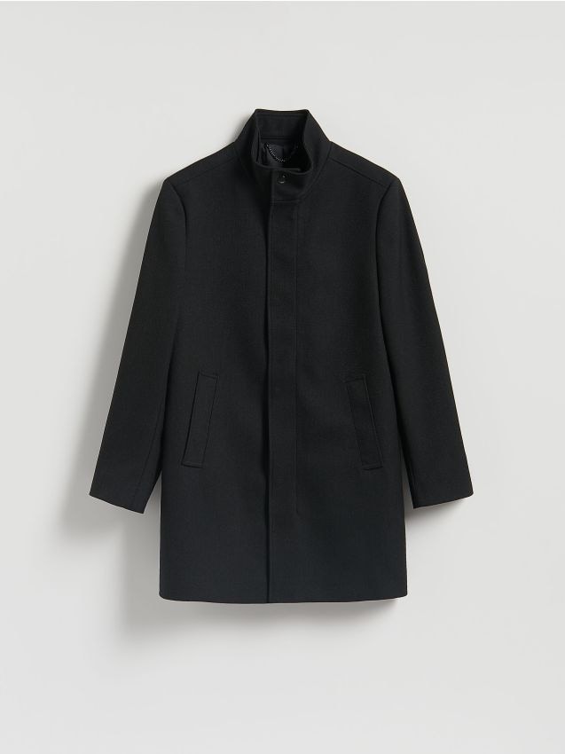 Reserved - Płaszcz z wiskozą - czarny