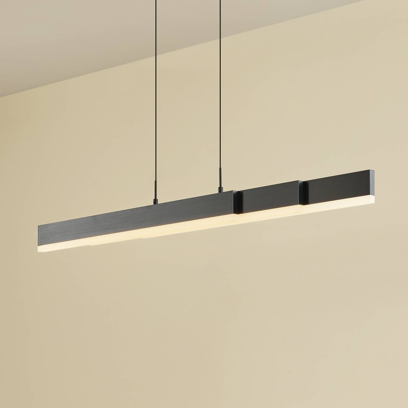 Lampa wisząca Torven Lucande, możliwość ściemniania, czarny, salon / jadalnia, metal, nowoczesny