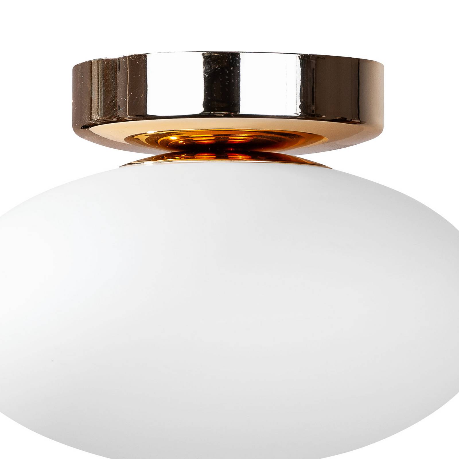 Lampa sufitowa Ufo Domiluce, możliwość ściemniania, biały / opal, salon / jadalnia, szkło, nowoczesny