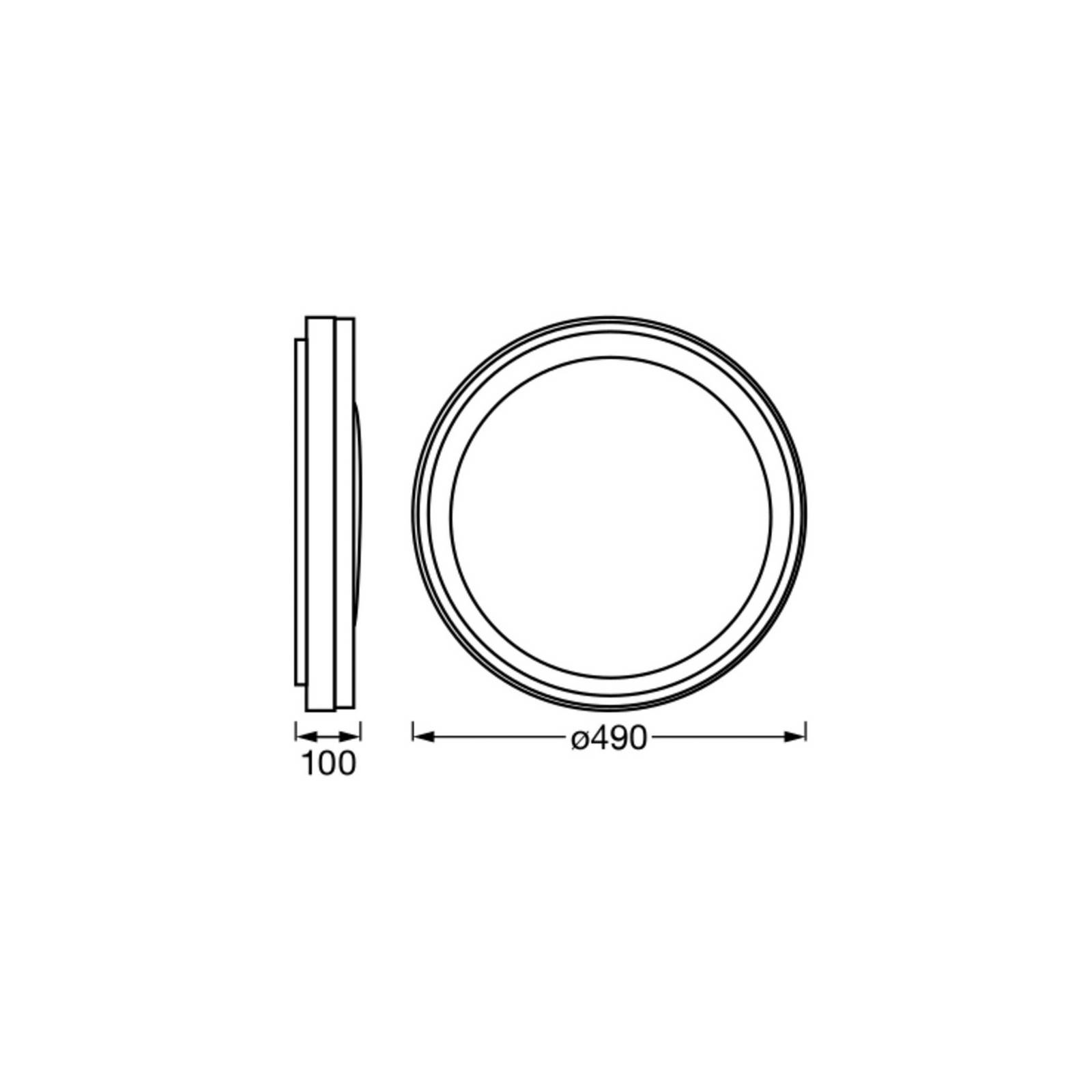 OSRAM Inteligentna lampa sufitowa SMART+ WiFi ORBIS ZEST, możliwość ściemniania, biały / opal, salon / jadalnia, metal, nowoczesny