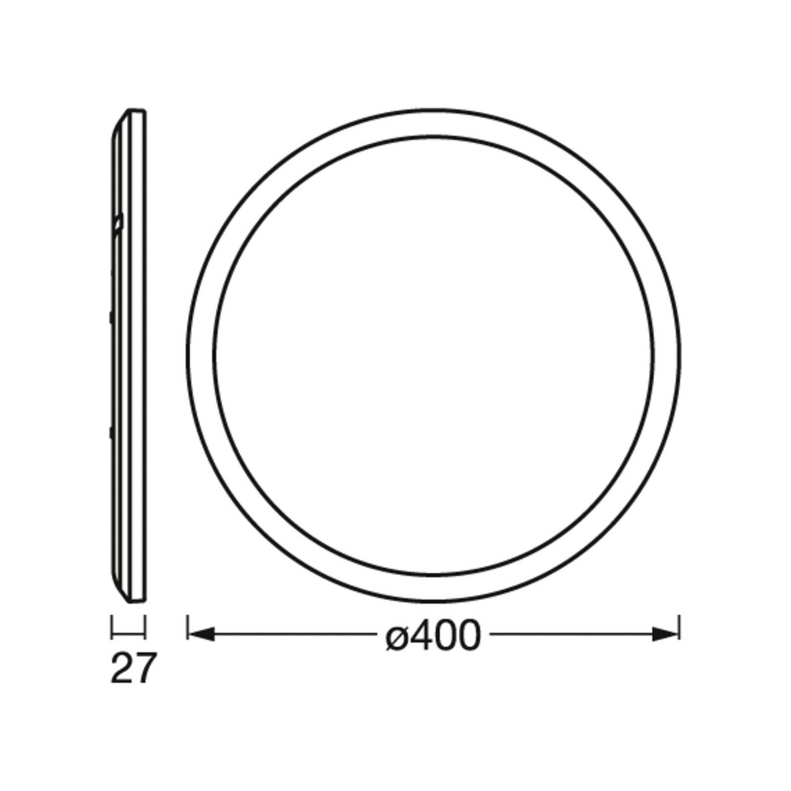 OSRAM Lampa sufitowa LED ORBIS ULTRA SLIM, możliwość ściemniania, czarny, tworzywo sztuczne