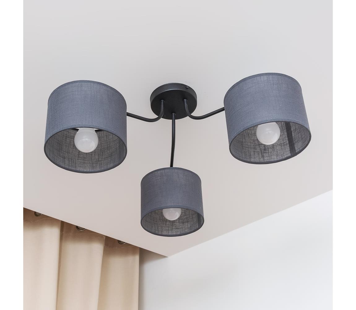 Lampa sufitowa natynkowa ALBA 3xE27/15W/230V, szara