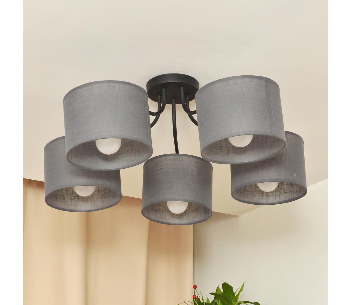 Lampa przysufitowa ALBA 5xE27/15W/230V szara