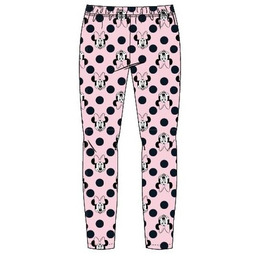Dziewczęce legginsy bawełniane z Myszką Minnie Różowe