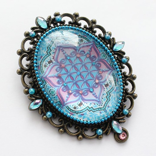 KWIAT ŻYCIA broszka