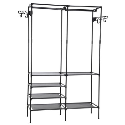 Garderoba na ubrania STORAGE SOLUTIONS 108 x 36 x 170 cm Czarny