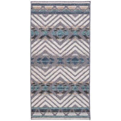 Dywan Nepal 80 x 153 cm pasy niebieski