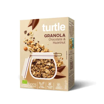 Turtle Granola czekolada - orzechy laskowe 350 g Bio - żywność