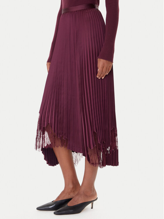 BOSS Spódnica plisowana Velacey 50546594 Fioletowy Regular Fit