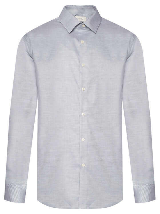 Calvin Klein Koszula LV019EU057 Niebieski Slim Fit