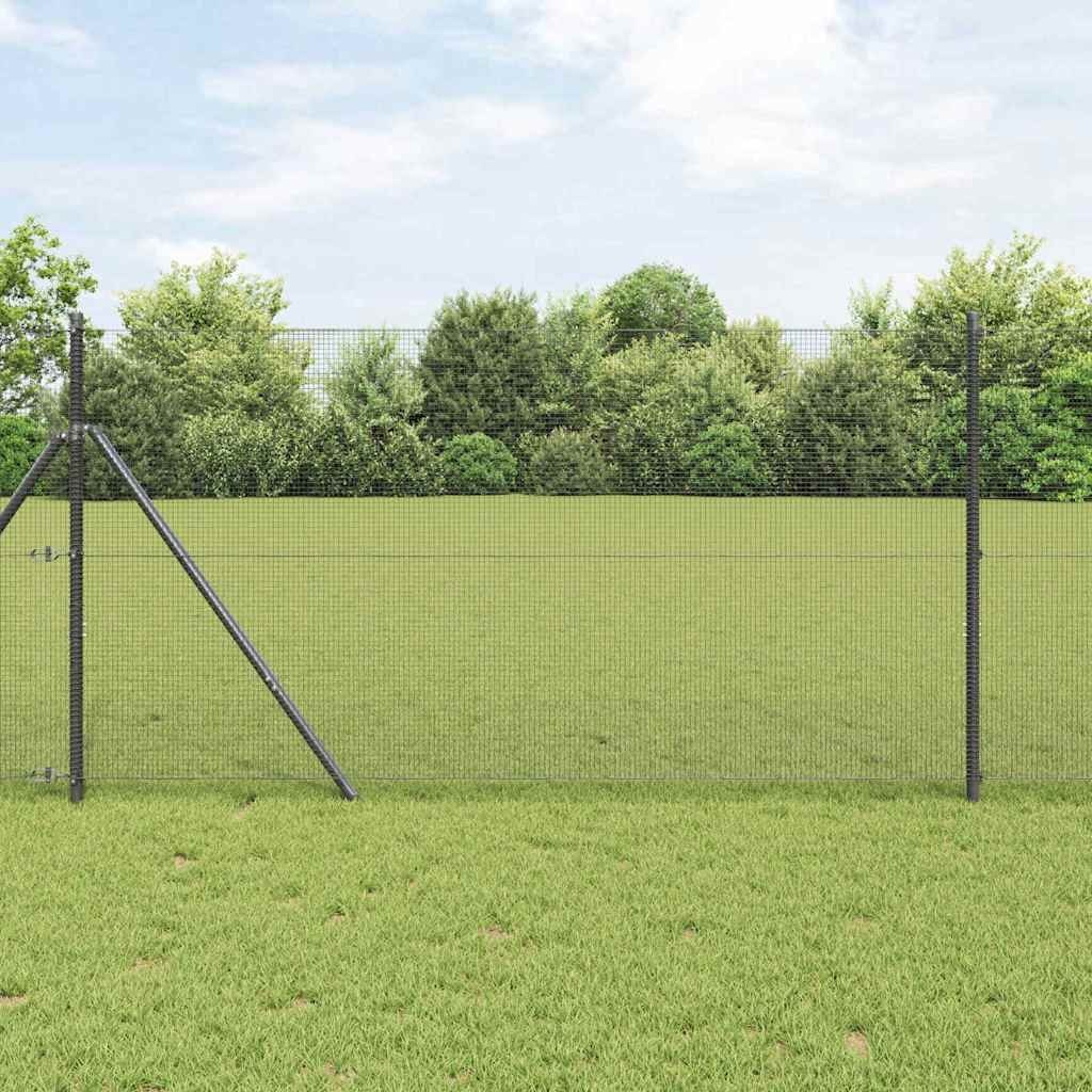 Spawana siatka ogrodzeniowa Szary 1.4 x 50 m Stal