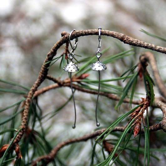 Niezwykłe psychodeliczne kolczyki z motywem natury na prezent