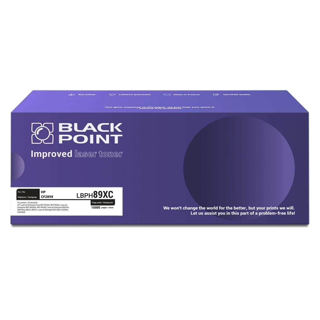 Toner Black Point do HP (CF289X) Black 10000 str. z chipem