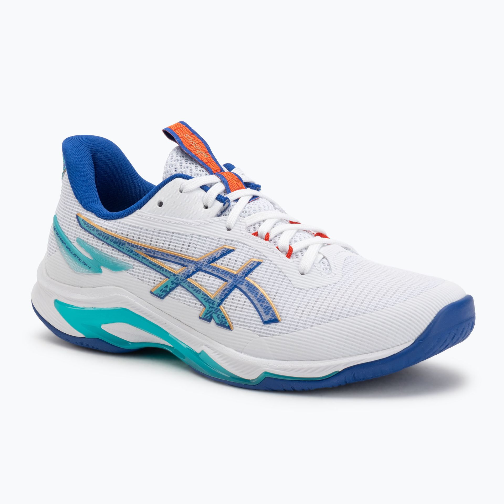 Buty do siatkówki męskie ASICS Netburner Ballistic FF 4 white/asics blue WYSYŁKA W 24H 30 DNI NA ZWROT