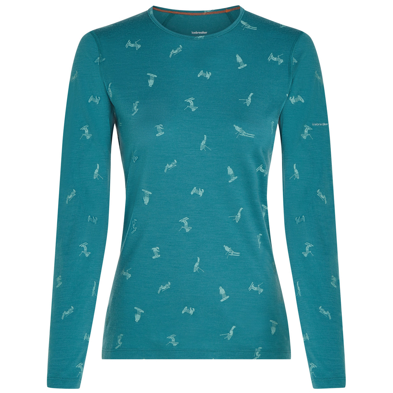 Damska koszulka Icebreaker Women Merino 200 Oasis LS Crewe Snow Day Rozmiar: S / Kolor: jasnoniebieski