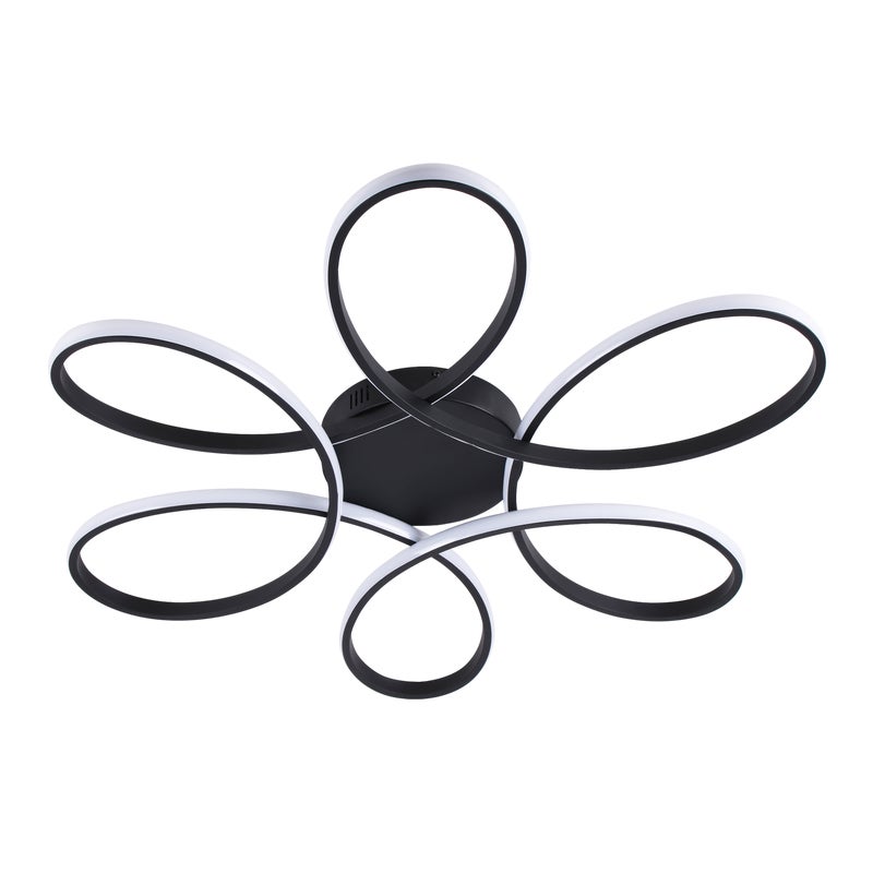 Lampa wisząca sufitowa Fiore XL LED 55W 4000K Czarna GOLDLUX