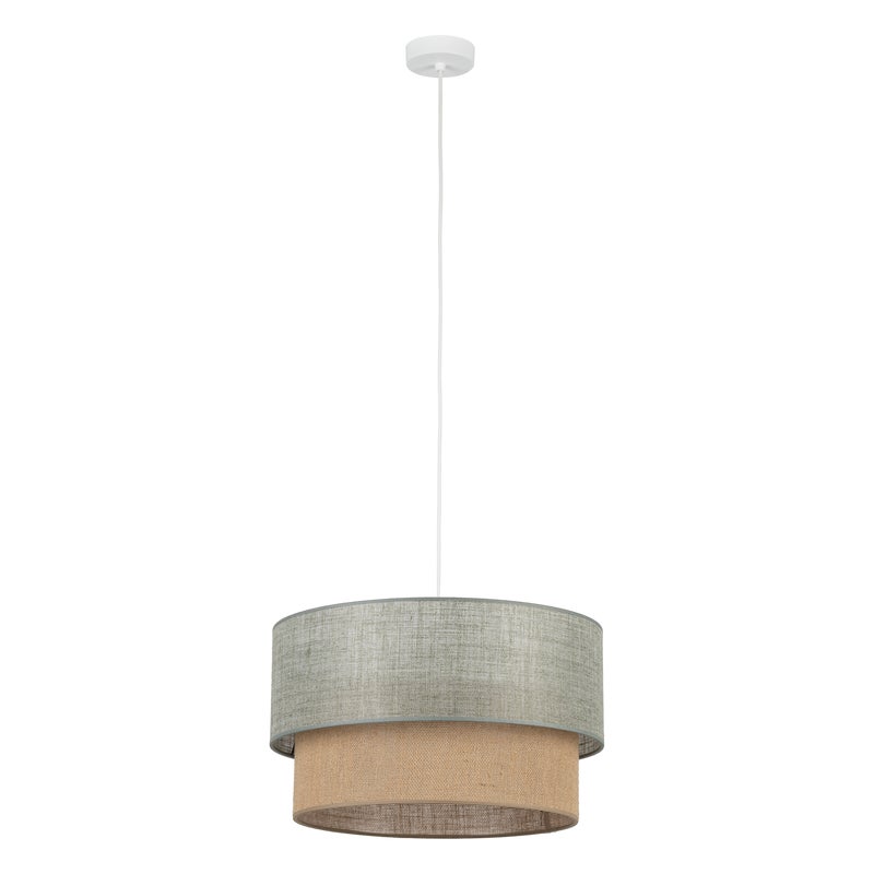 Lampa wisząca Duo 1xE27 45 cm zielono-beżowa TK LIGHTING