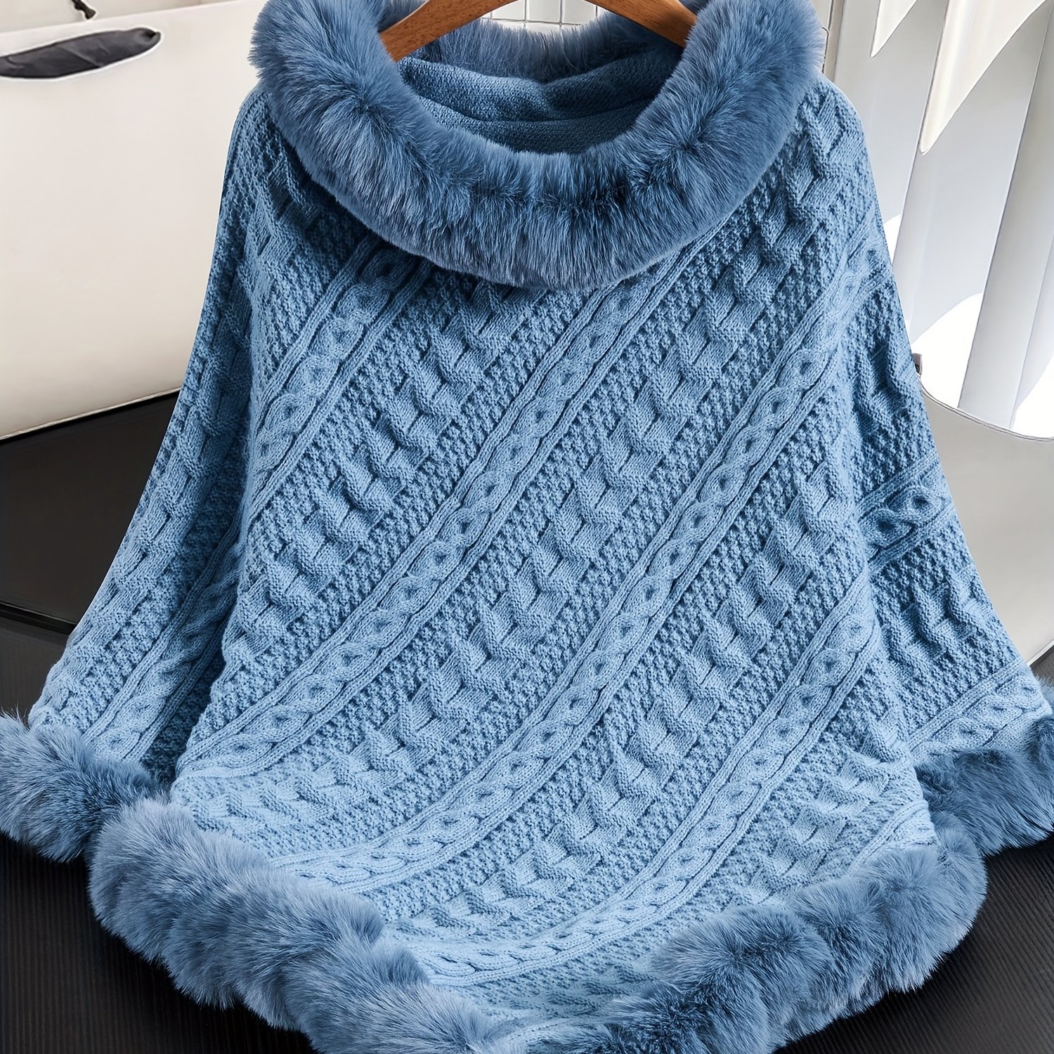 TEMU Sweter Elegancki dla Kobiet - Miękki Beżowy/Neutralny, Luźna Bluzka na Jesień/Zimę, Stylowe Ubrania do Biura i Codziennego Noszenia, Łatwy w