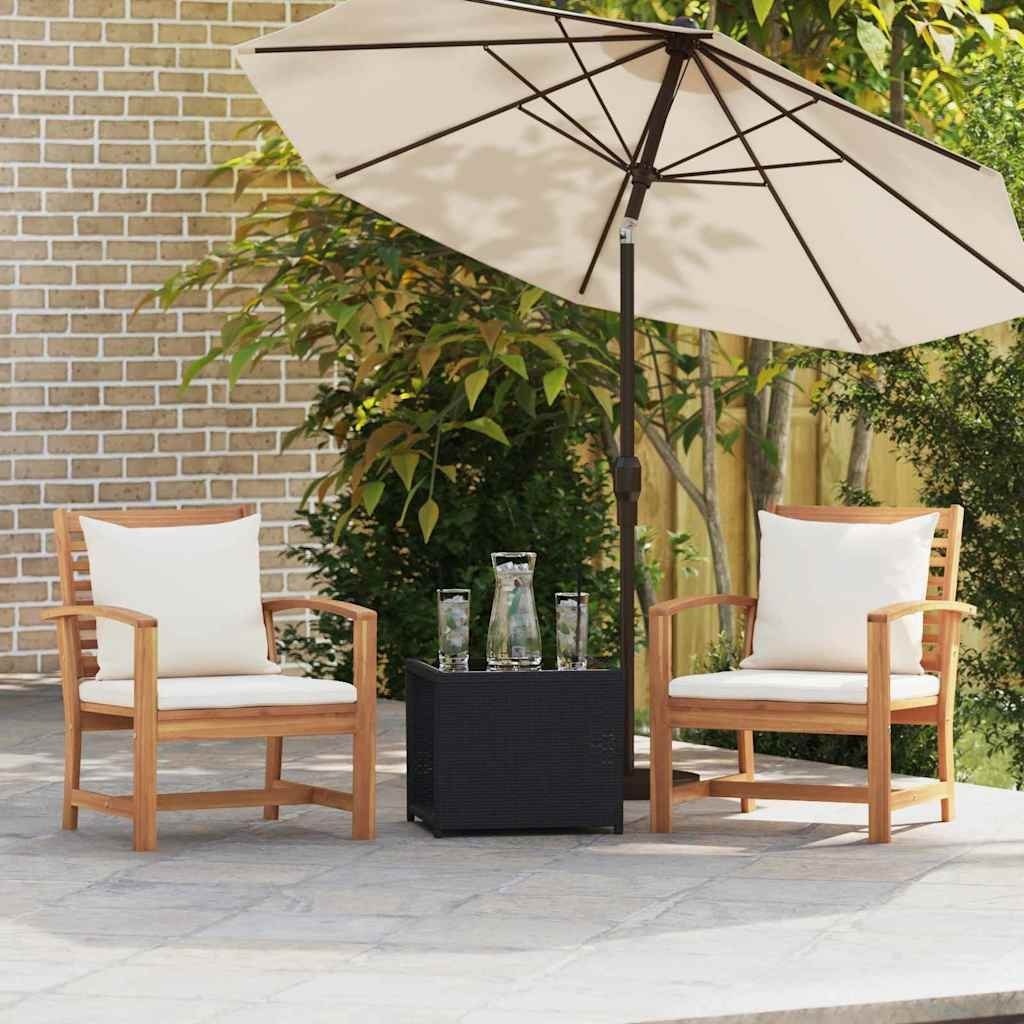 lumarko Krzesła ogrodowe 2 pcs Naturalny 60 x 65 x 76.5 cm