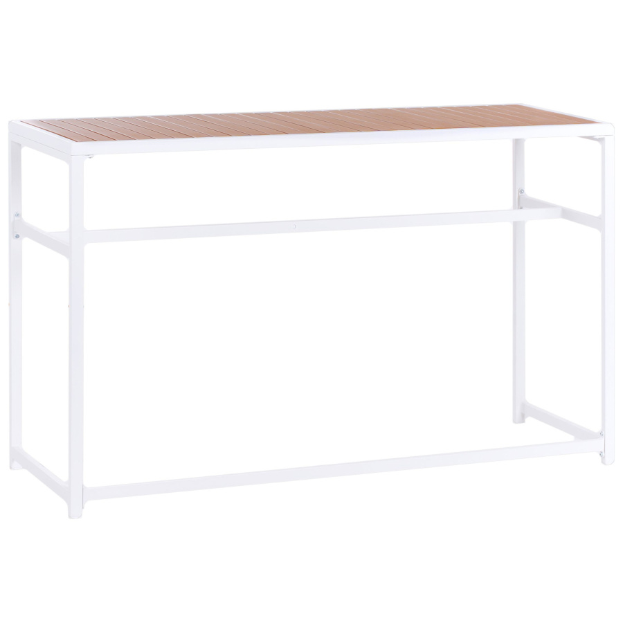 Stół ogrodowy AVETRANA 150 cm 50 cm Brązowy/ biały B623257