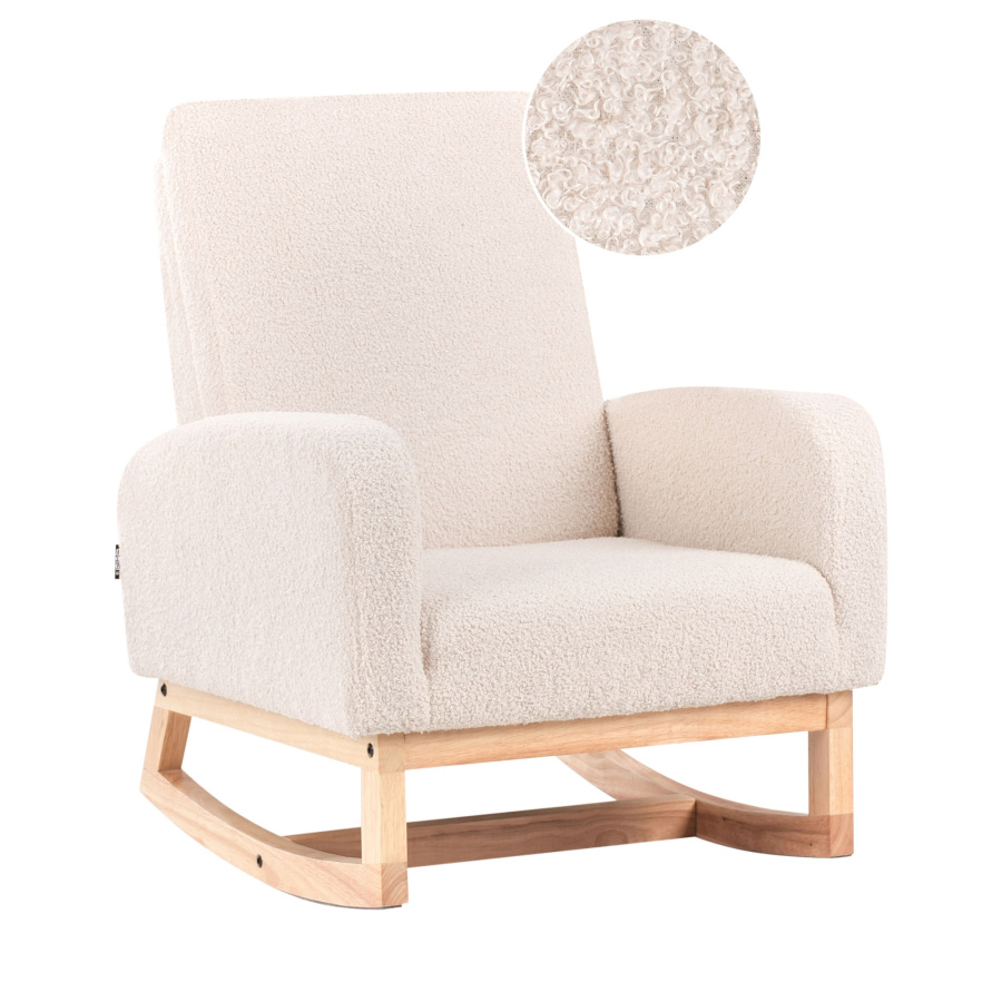 Toaletka dziecięca z taboretem Bujak na biegunach NORBY Boucle Jasnobeżowy B626354