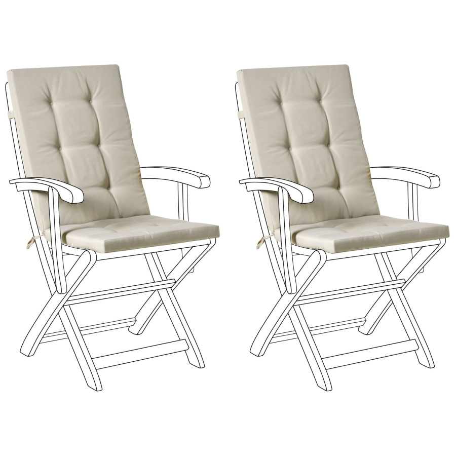 Blmeble Zestaw 2 poduszek siedziskowych/oparciowych MAUI PREMIUM Beżowoszary B625139