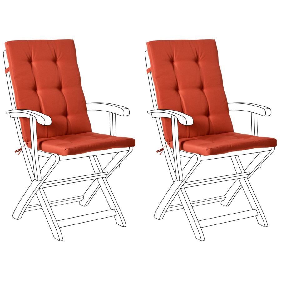 Blmeble Zestaw 2 poduszek siedziskowych/oparciowych MAUI PREMIUM Czerwony B625158