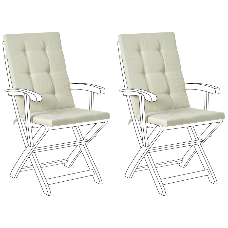 Blmeble Zestaw 2 poduszek siedziskowych/oparciowych MAUI PREMIUM Jasnozielony B625100