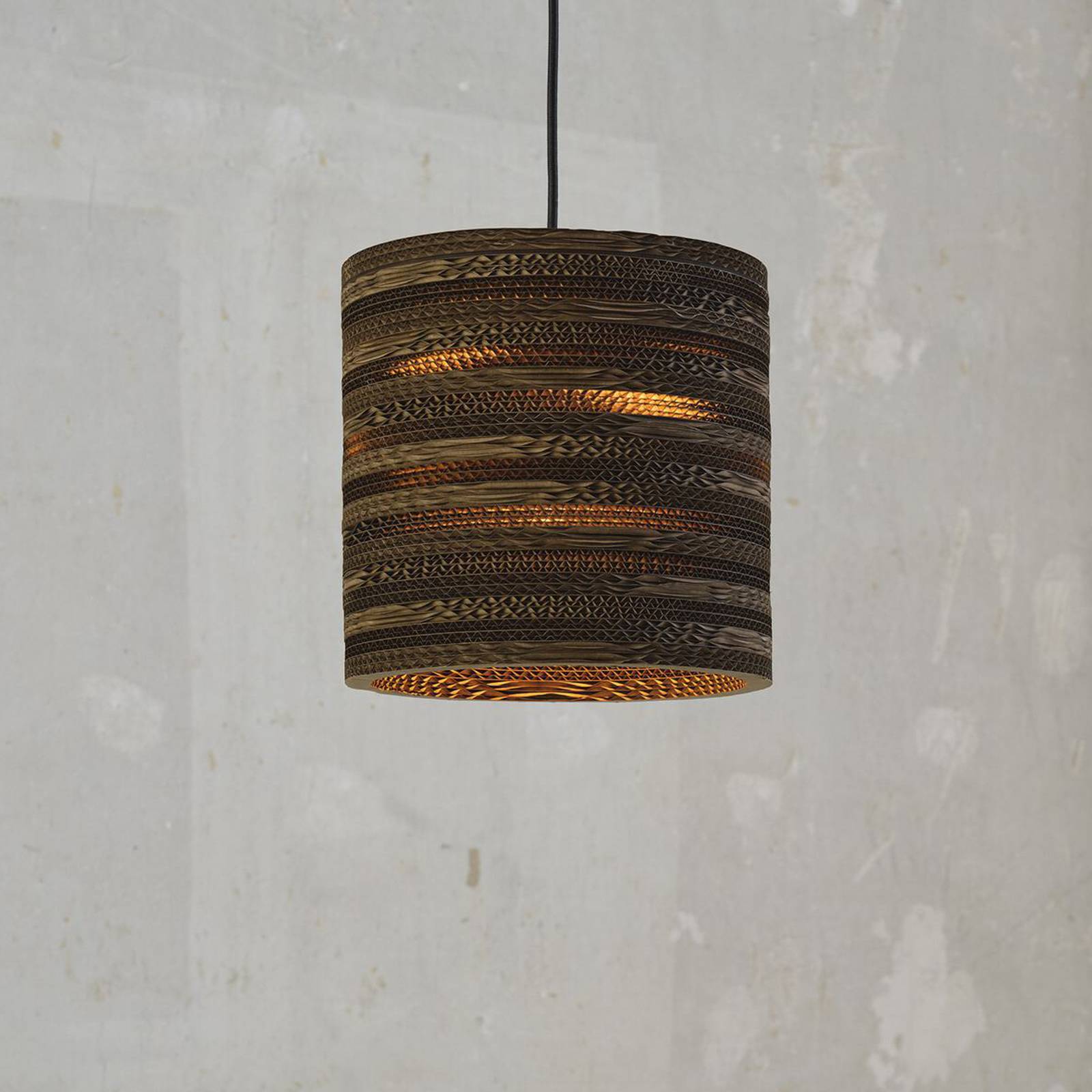 OSRAM Lampa wisząca CYLINDER, możliwość ściemniania, brązowy / rdzawy, papier / lunolit / lunopal