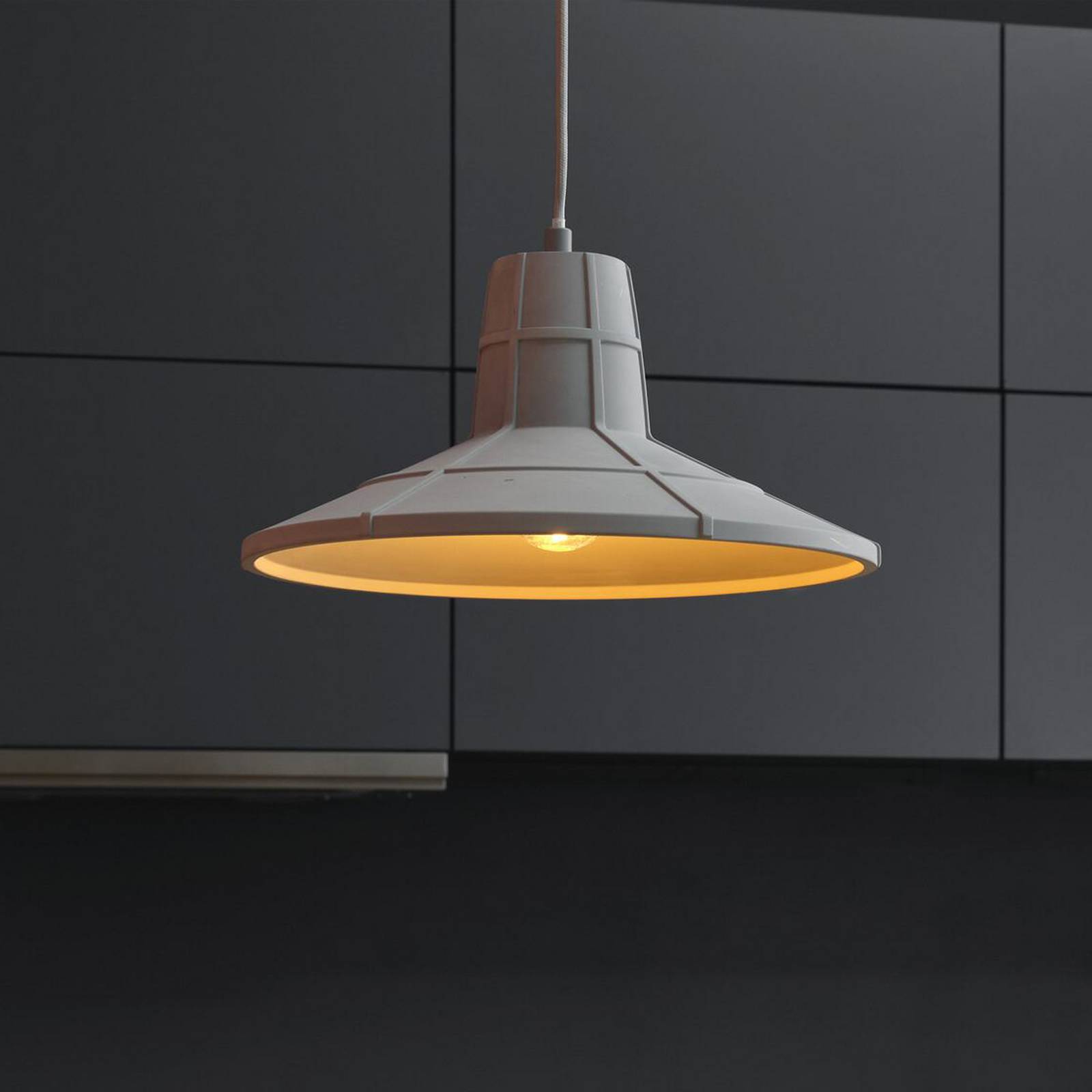 OSRAM Lampa wisząca CONCRETE SALA, możliwość ściemniania, aluminiowy / szary / cynkowy, beton
