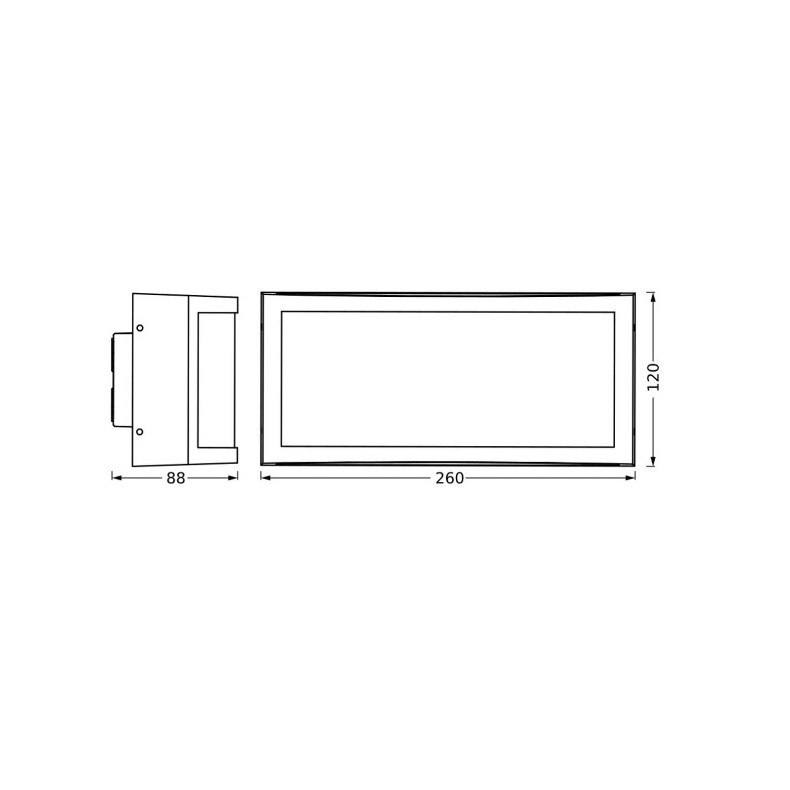 OSRAM Kinkiet zewnętrzny ENDURA CLASSIC CUADRA, możliwość ściemniania, aluminiowy / szary / cynkowy, aluminium, nowoczesny