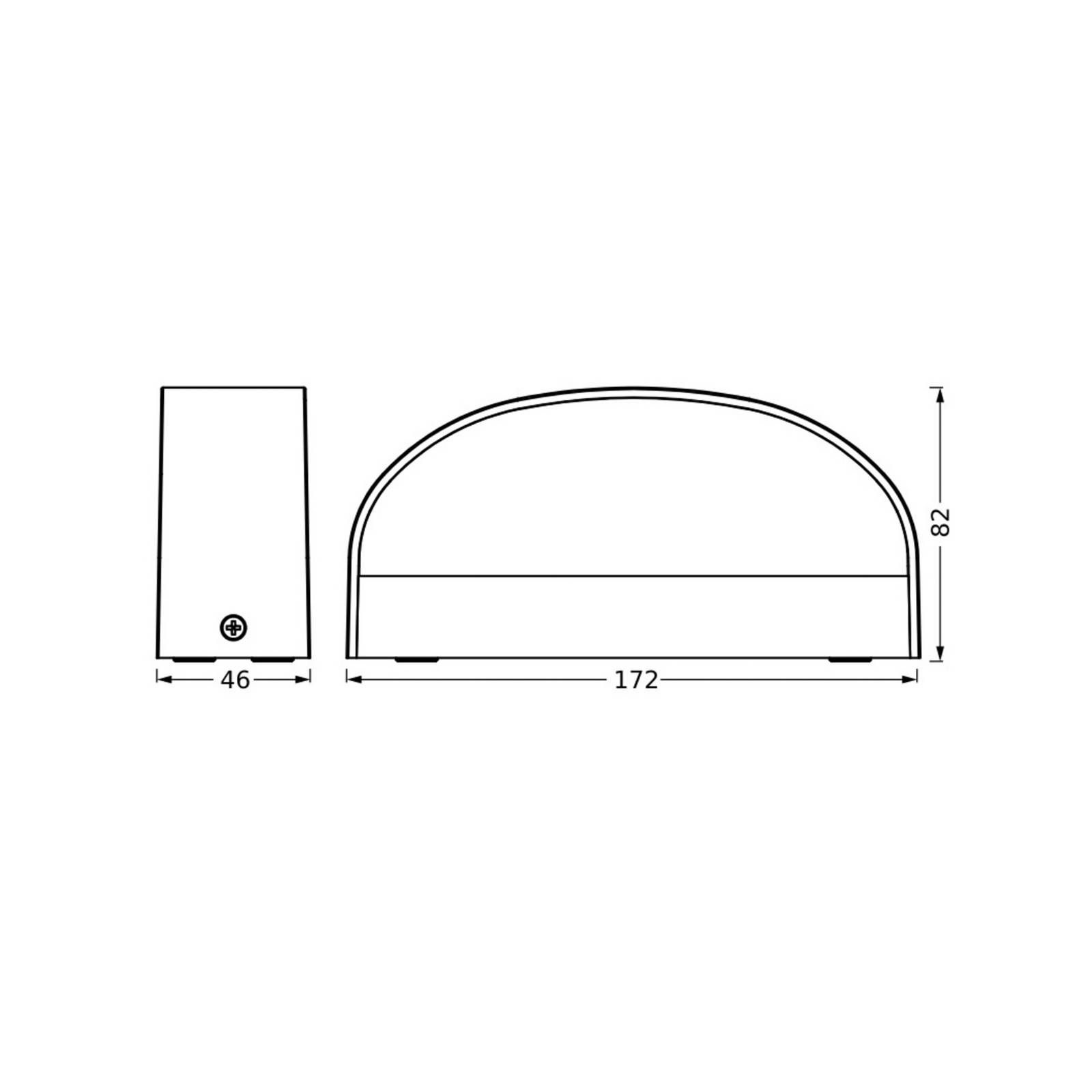 OSRAM Kinkiet zewnętrzny LED ENDURA STYLE ILAY, aluminiowy / szary / cynkowy, tworzywo sztuczne, nowoczesny