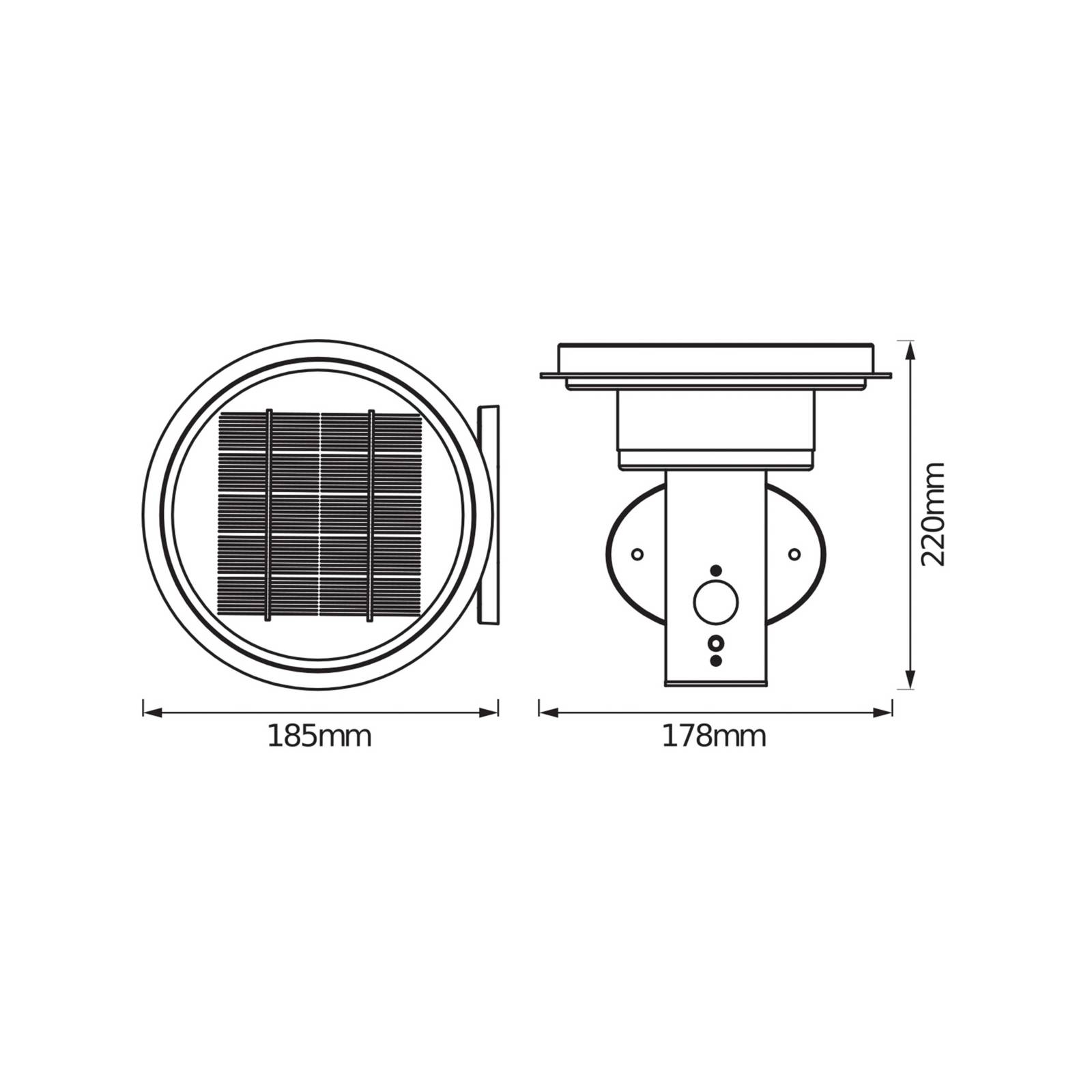 OSRAM Kinkiet LED ENDURA STYLE SOLAR DOUBLE CIRCLE czarny DOUBLE, możliwość ściemniania, czarny, stal szlachetna, nowoczesny