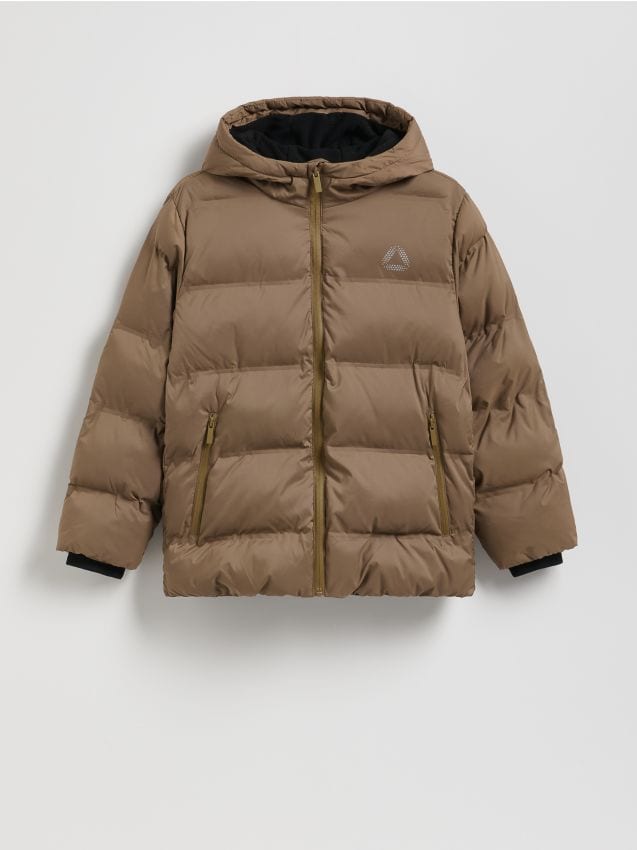Reserved - Kurtka z kapturem - ciemnobrązowy