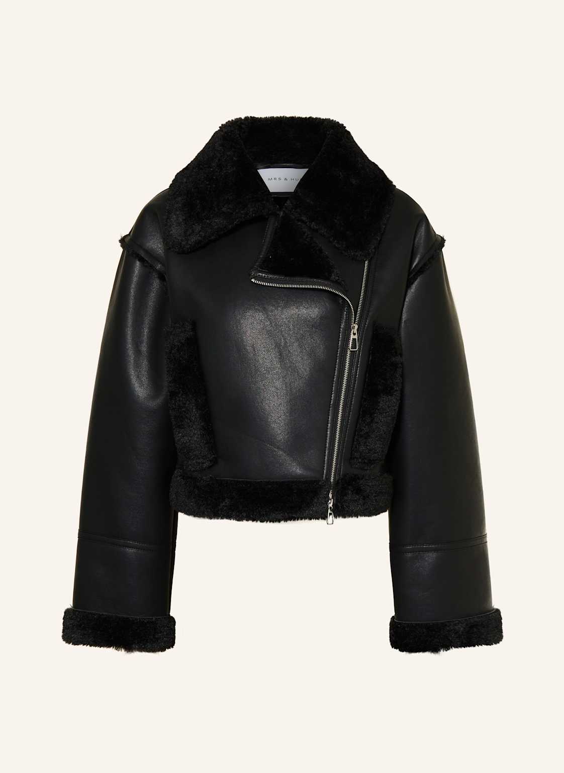 Mrs & Hugs Kurtka Z Imitacji Skóry schwarz