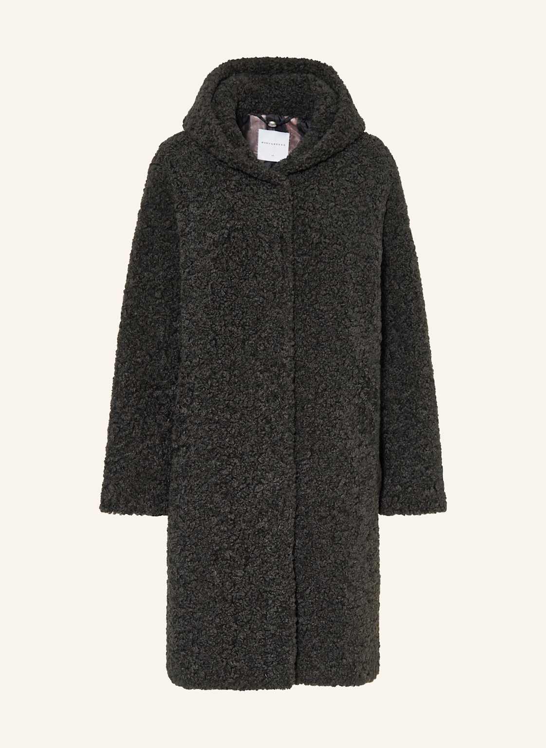 Rino & Pelle Płaszcz Z Pluszowego Materiału grau