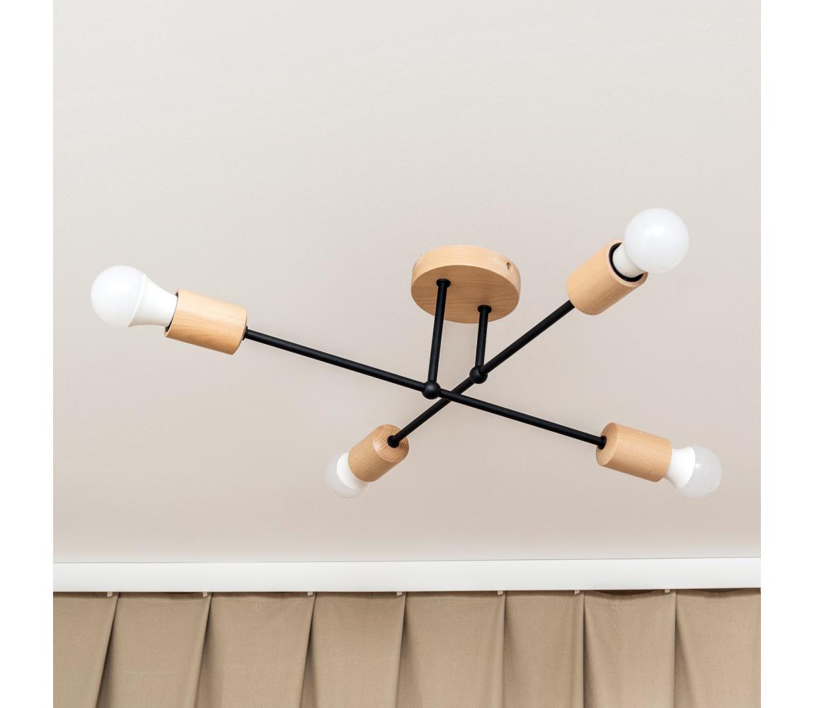 Lampa sufitowa natynkowa CAMBRIDGE 4xE27/15W/230V sosna